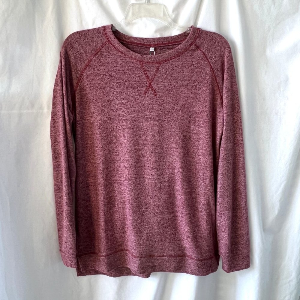 NEW Lightweight Sweater, Pullover, Heather Rose Color, Size Large